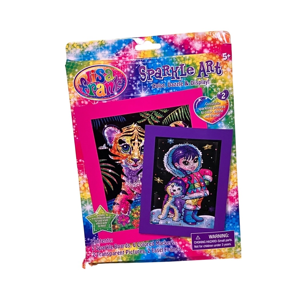 Lisa Frank Sparkle Art Kids Kit Multicolor Tiger Girl Craft Set
